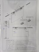 ISLROLLER80SCSA/BSS/BL Soft Close Top Hung Single Glass Door Sliding for 3/8"-1/2" Glass 80kg