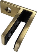 ISSPFEBWALLBG Brushed Gold Stainless Slim Wall To Glass Clamp For 3/8"-1/2" Glass