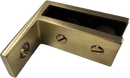ISSPFEBWALLBG Brushed Gold Stainless Slim Wall To Glass Clamp For 3/8"-1/2" Glass