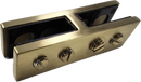 ISSPFEB180BG Brushed Gold 180-Degree Slim Glass Clamp For 3/8"-1/2" Glass SS316