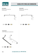 ISD2696H3 Shower Door 26"x 96" With 3 Holes Tempered