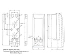 ISIDESPG2205ADJBS/BL Square Side Mount Spigot SS2205 For 3/8"-1/2"