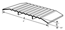 IGTHRES412ML Umbral para puertas de aluminio 4"x1/2" de espesor 12 pies de longitud