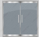 IDR100BS Riel de puerta de vidrio hidráulico con fondo de acero inoxidable cepillado 4" - 35-3/4