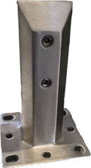 ISQLGSPGSM82205S/BL Large Square Surface Mount Spigot 8" With Cover SS2205 For 3/8"-1/2" Glass