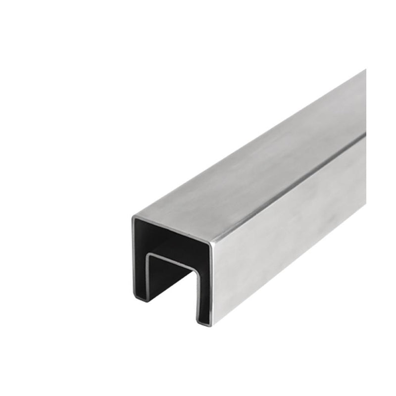 IGCAPSQ4016S Brushed Stainless Square Cap Rail 40mm x 40mm 19ft SS316