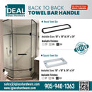 ITB24X24EDCP/BN/BM Square Towel Bar Back to Back CTC 24 Inch