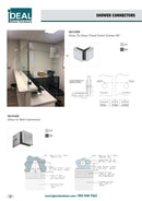 Square Wall To Glass Clamp 90 Degree For Fixed Panel