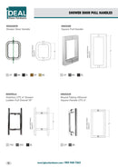 IGHS556X6PSS/BSS/BM/BG Tirador CTC 6" Estilo escalera de ducha Total 10"