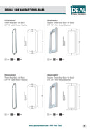 ITB24X24CMCP/BN/BM Towel Bar Back to Back CTC 24"X24" With Metal Washer