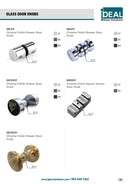 IDK100BG Brush Gold Glass Door Door Knob
