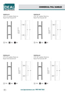 IGH5512X12BS/PS/BL/BG Round Ladder Handle CTC 12-inch Back-to-Back Pull Overall 24-inch