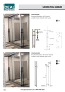 IGHLP60X60BS Manija estilo escalera general de 60" de acero inoxidable cepillado con cilindro de cerradura americana