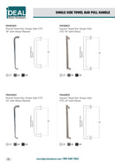 ITB24CMCP/BN/BM/BG Round Towel Bar Pull Single Side CTC 24" With Metal Washer