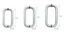 IGHCM12X12BS/BL/SA Round Tubular Handle Back to Back CTC 12" With Metal Washer