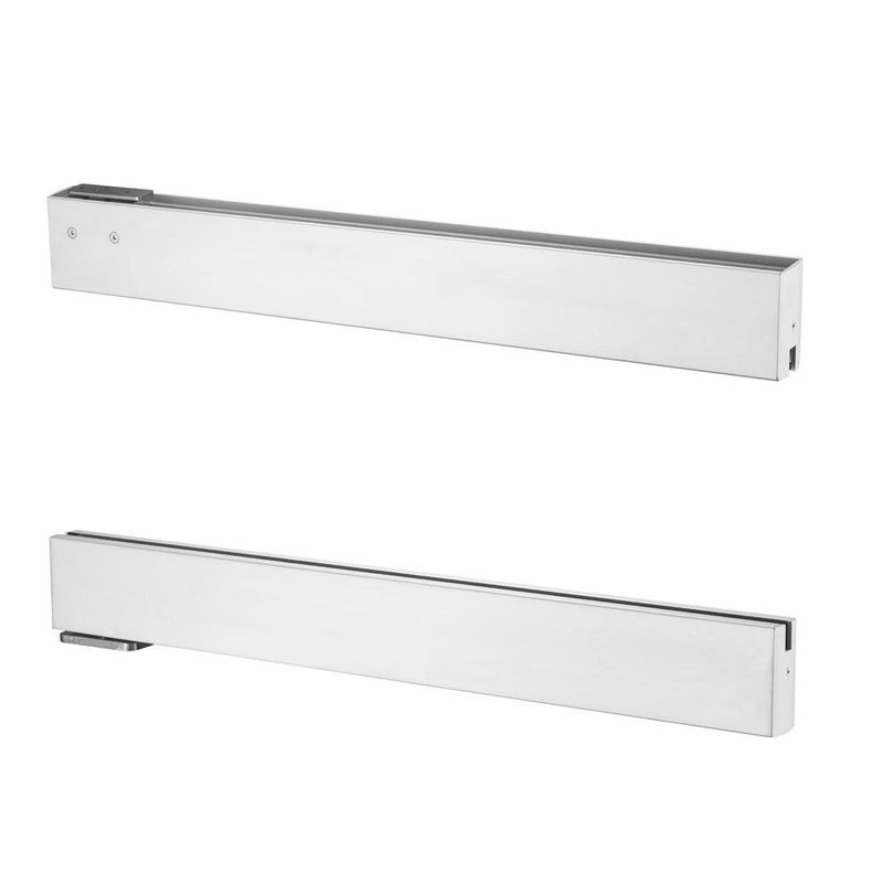 IDR100BS Brushed Stainless Bottom Hydraulic Glass Door Rail 4"- 35-3/4
