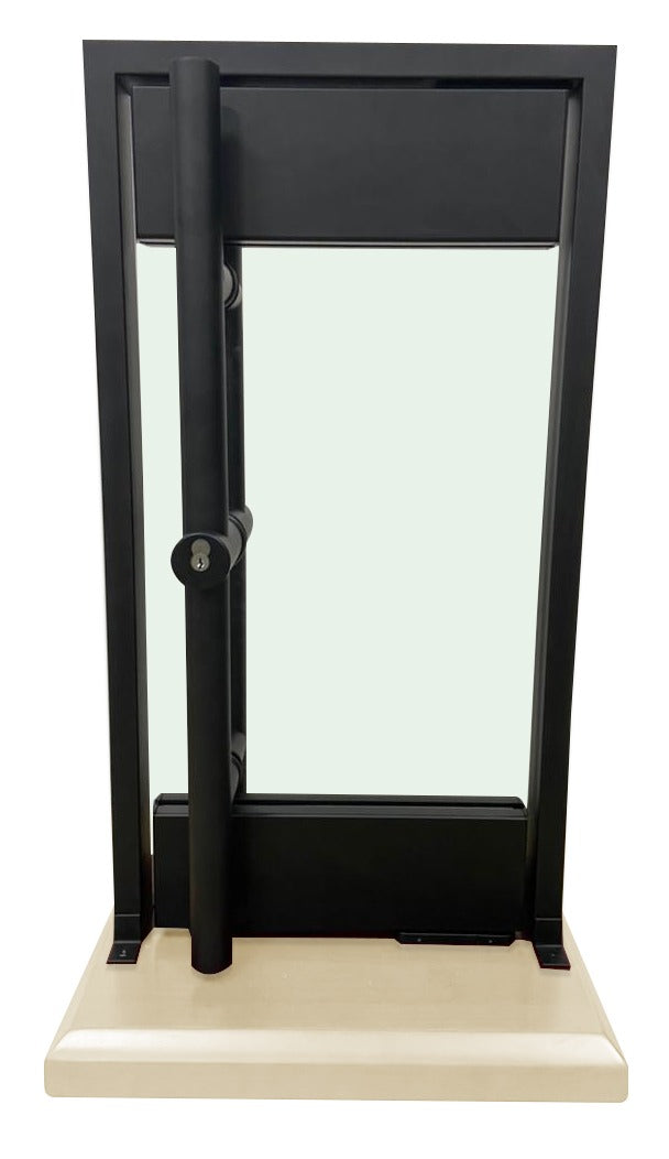 IDR100TOPBL-Right Black Top Glass Door Rail 35-3/4