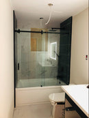ISLSYS11BL Matte Black Edge Shower Sliding System