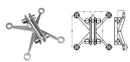 ISPA4BS Four Way Spider with Fin SS316