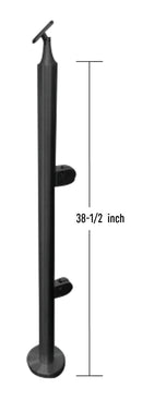 IPR1.66S42E316BL Black Round Stainless Steel 42" End SS316