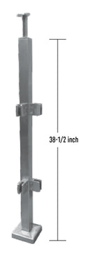 IPSQ40S42C316 Square Stainless Steel Corner 42" Post SS316
