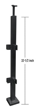 IPSQ40S36C316BL Black Corner Square Stainless Steel 36" Post SS316