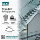 ISO22CBS Brushed Stainless Standoff Base 2"Dia X 2"Base SS316