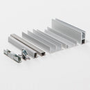 ISLFR147KITGYSA Satin Anodized Showcase Sliding Kit For 1/4" Glass Bi-Parting 12ft