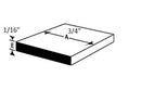 ICHFLAT3412SA Satin Anodized Flat Aluminum 3/4"x 1/16" 12ft