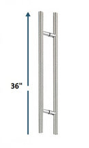 IGH5524X24BS/PS/BL/BG Round Ladder Handle CTC 24" Back-to-Back Pull Overall 36"