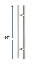IGH5548X48BS/PS/BL/BG Mango de escalera redondo CTC 48" Tirador espalda con espalda Total 60"