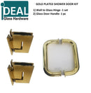 ISDWMGPKIT Shower Door Wall Mount Gold Plated Kit