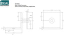 IGC444EDCP/BN/BM/BG Square Wall To Glass Clamp 90 Degree For Fixed Panel