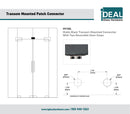 IPF70BS/BL Transom Mounted Connector With Two Reversible Door Stops