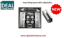 ISLTOPM120SA Satin Anodized Top Hung Single Glass Door Sliding For 3/8"-1/2" glass