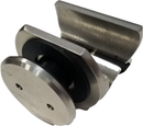 ISLLAGTUBEGMBSS Brushed Stainless Top Sliding Tube Glass Mount Clamps