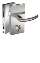 ISPLML111GBS Cerradura central de acero inoxidable cepillado Cerradura de vidrio a vidrio para vidrio de 10-12 mm