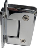 H-ISHP11CP Bisagra cromada de pared a vidrio biselada (placa H)