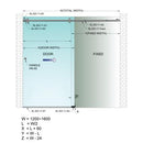 ISLTOPM01BS 拉丝不锈钢上悬单门滑动玻璃门 3/8"-1/2" 玻璃