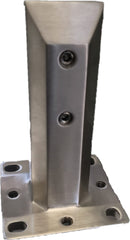 ISQSPGSM2205S 方形表面安装插口 6" 带盖 SS2205 适用于 3/8"-1/2" 玻璃