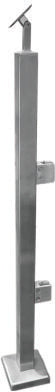 IPSQ40S42E316 Square Stainless Steel Post End Height- 42" SS316