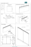 IDR100TOPPSS-Left Polish Stainless Top Door Rail 35-3/4 with Ceiling Pivot