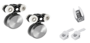 ISLSIDEM01BL Puertas corredizas simples suspendidas lateral/superficie en negro mate para puertas de vidrio