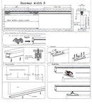 ISLWOODA1WAASAKIT Sliding Door Kit For Single Wood/Aluminum Doors