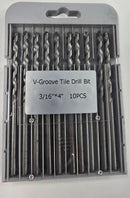 DRILL4MMTILE Drill Bit for Tiles and Shower 4mm Thick  V-Groove (Pack 10pcs)