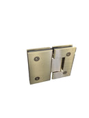 brushed bronze glass to glass hinge