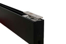 Black aluminum top door rail with pivot pin