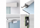 ISLROLLER80SCSA/BSS/BL Soft Close Top Hung Single Glass Door Sliding for 3/8"-1/2" Glass 80kg