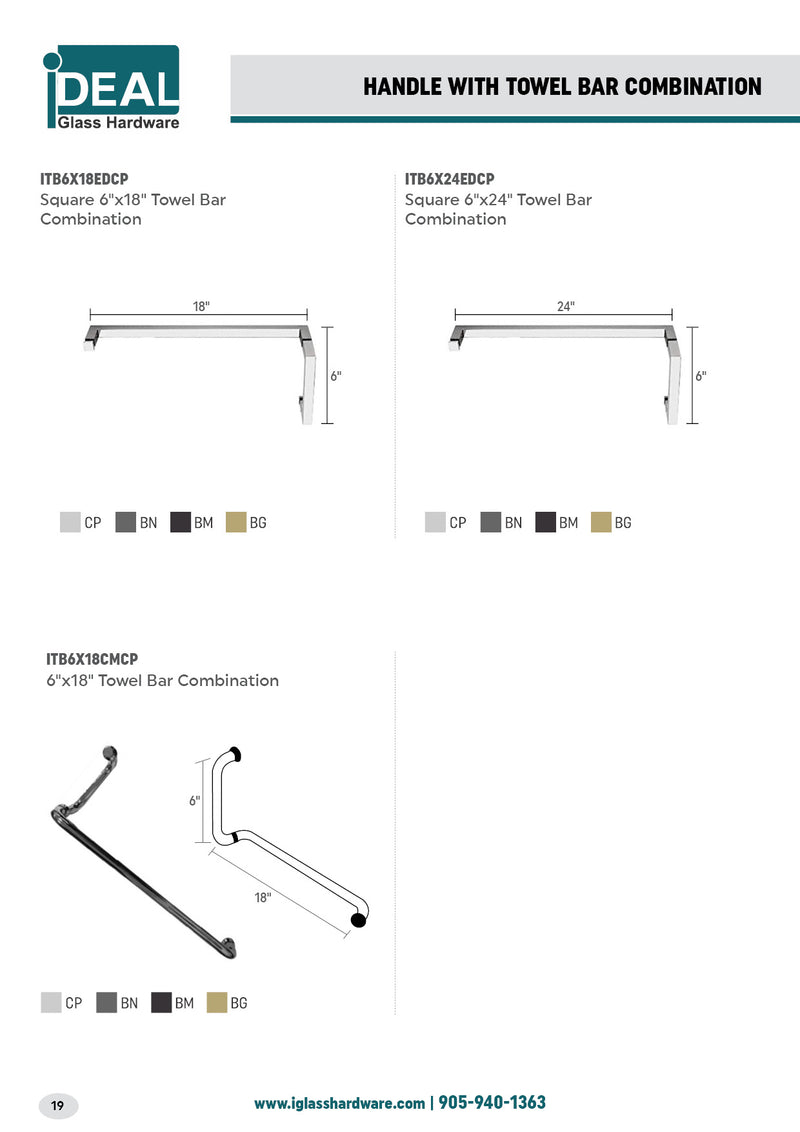 ISD2696H2 Shower Door 26"x 96" With 2 Holes Tempered