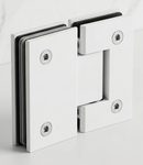 ISH222EDBM/CP/BN/BG/PN Black Glass to Glass 180 Degree Hinge